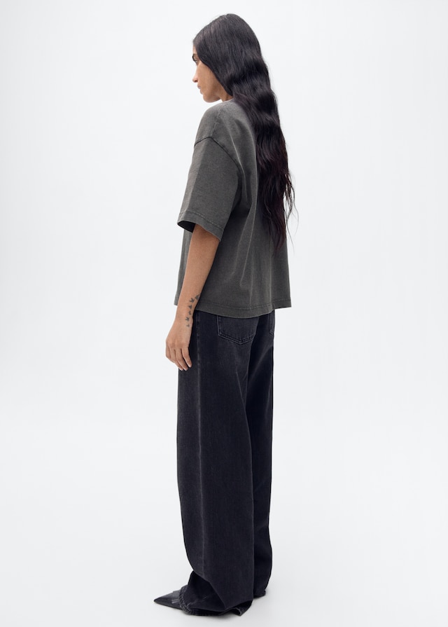 Mango Oversize Baumwoll-T-Shirt Valentinstagsangebot