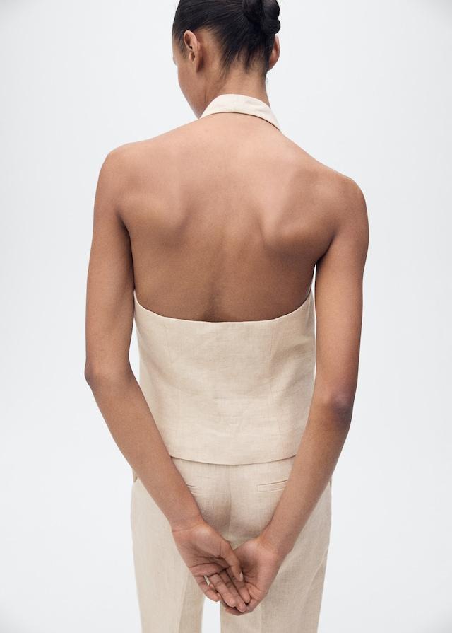 Mango Leinen-Anzugweste Online Outlet