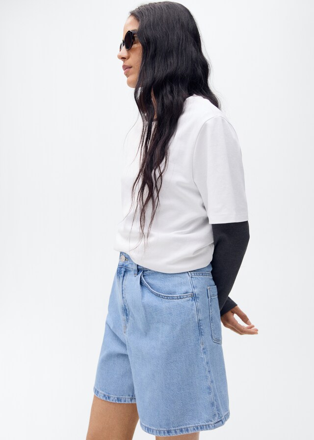 Mango Gerade Shorts mit Abnäher-Details Große Rabatte
