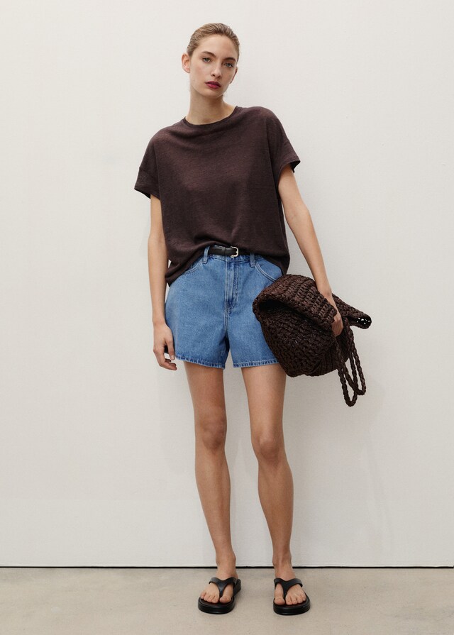 Mango Jeans-Shorts mit hoher Taille Neuheiten