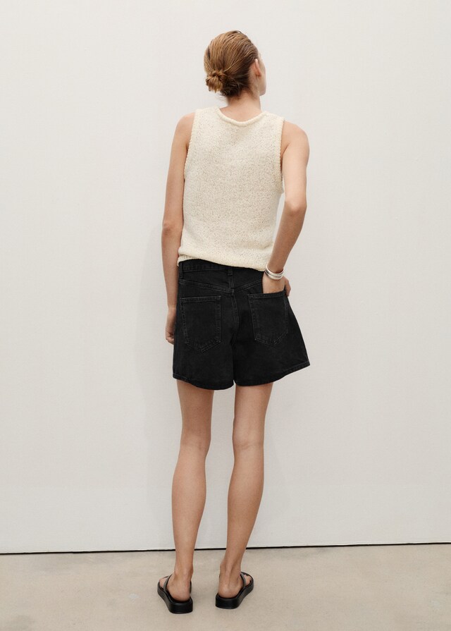 Mango Jeans-Shorts mit hoher Taille Saisonale Angebote