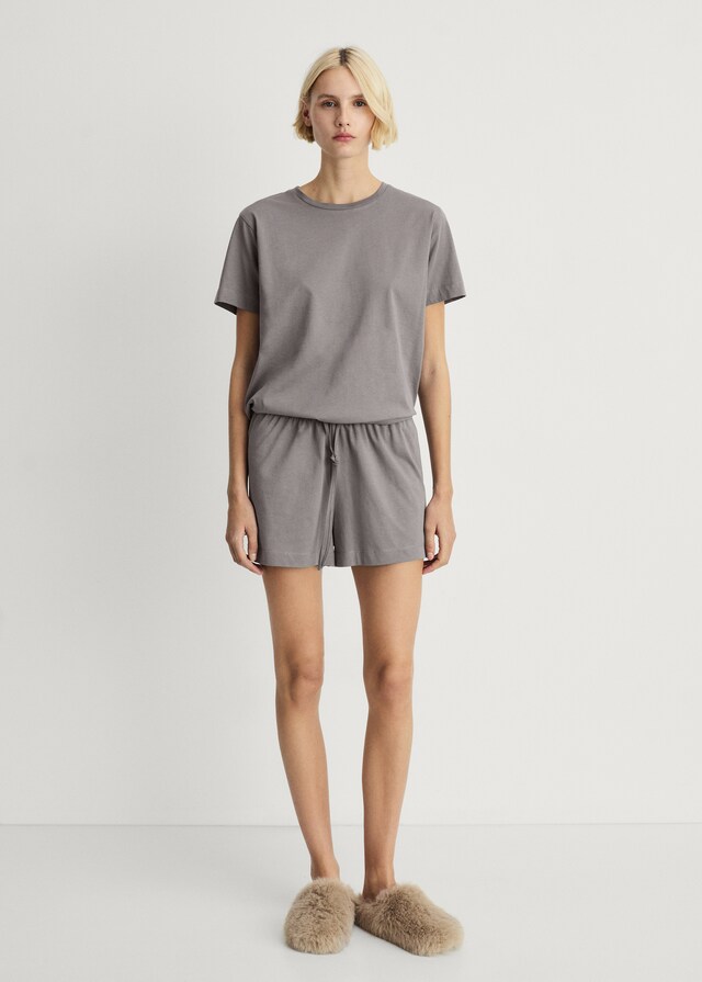 Mango Zweiteiliger kurzer Pyjama aus Baumwolle Wochenangebot