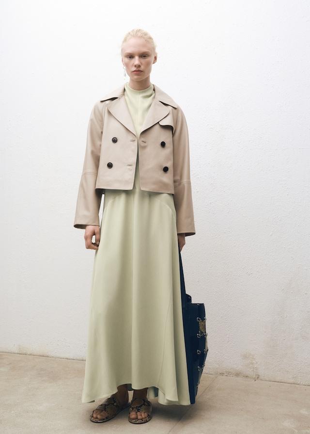 Mango Kurzer Leder-Trenchcoat Nur für heute
