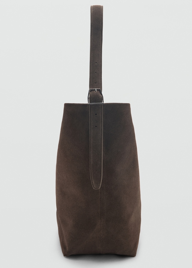 Mango Shopper-Bag aus Rauleder Nur noch ein Tag übrig