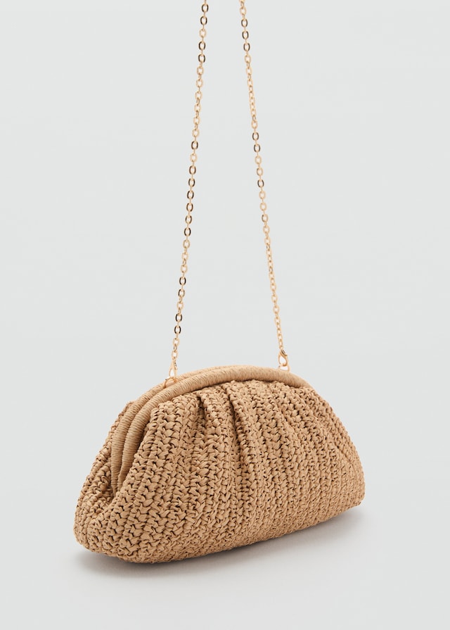 Mango Handtasche aus Naturfaser 50% Rabatt mit kostenlosem Versand