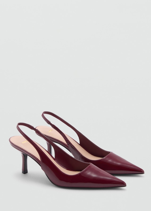 Mango Spitz zulaufender Schuh mit Lackleder-Effekt Fabrikladen
