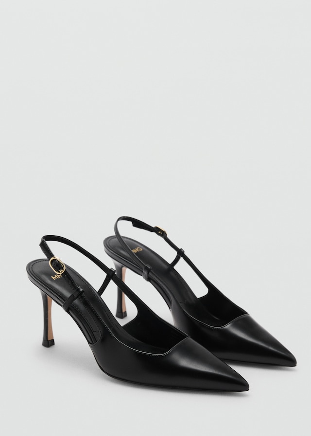 Mango Schuh Absatz Leder Spitze Black Friday Preise