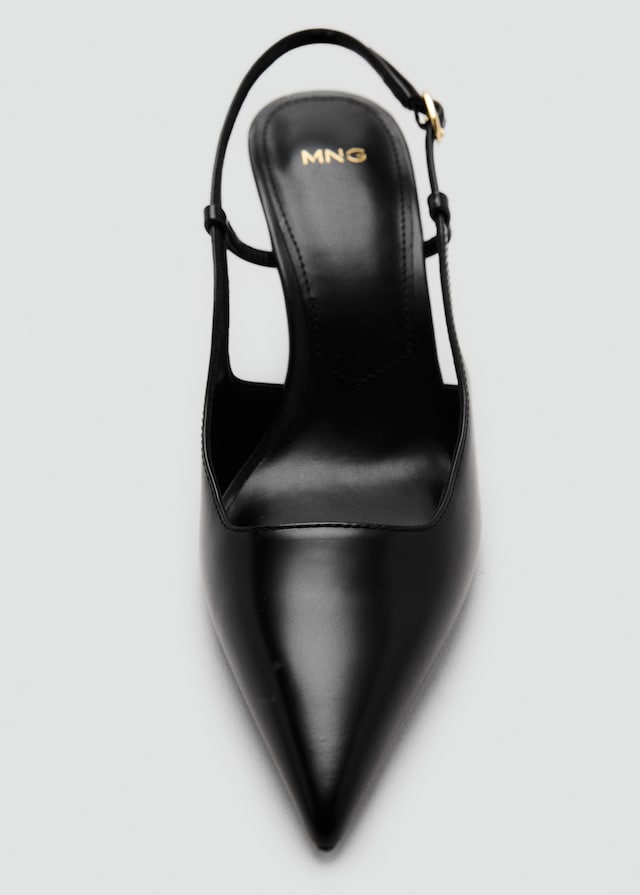 Mango Schuh Absatz Leder Spitze Black Friday Preise