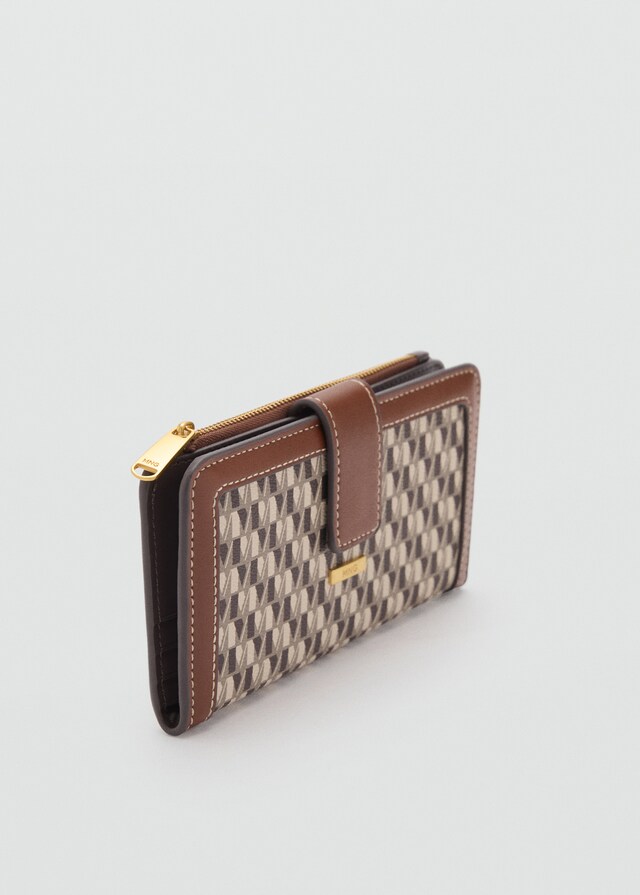 Mango Brieftasche mit Logo-Print Sonderangebot