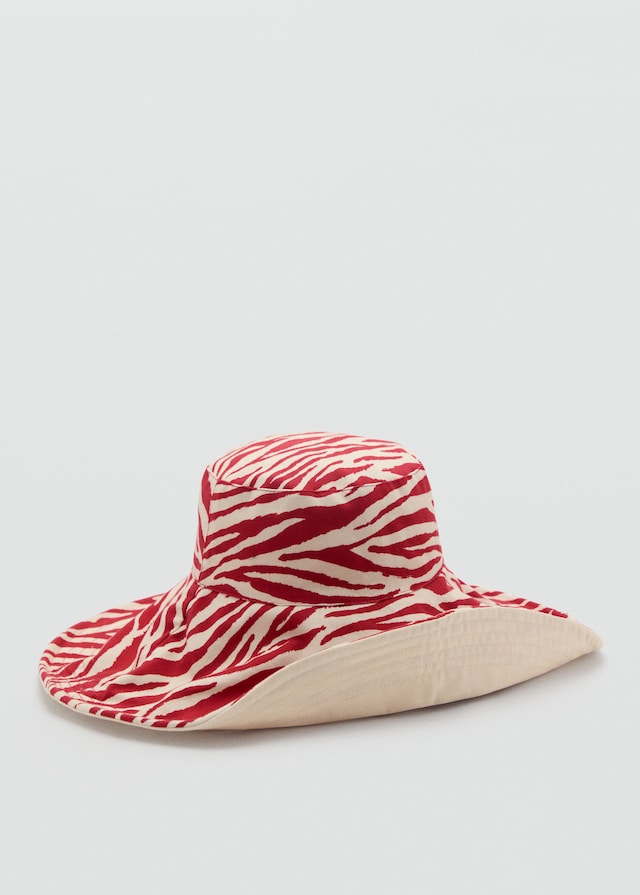 Mango Wendbarer Bucket Hat mit Zebramotiv Vatertagsangebot