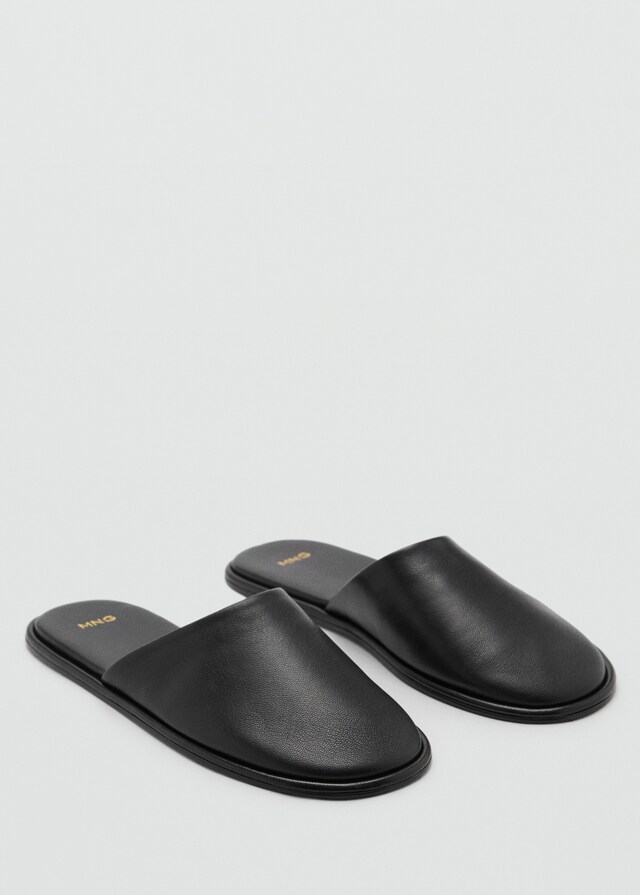 Mango Slingbacks aus Leder Kostenlose Rückgabe