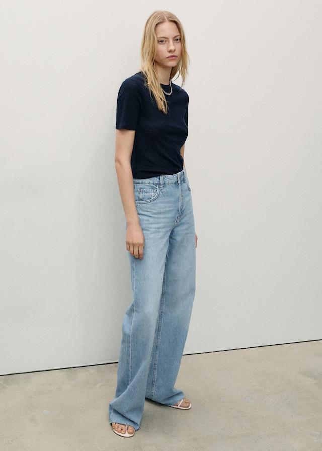 Mango Wideleg-Jeans mit hoher Bundhöhe Danila Clearance-Verkauf