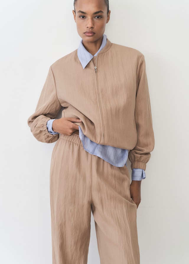 Mango Gerade Lyocell-Hose mit Struktur zollfrei