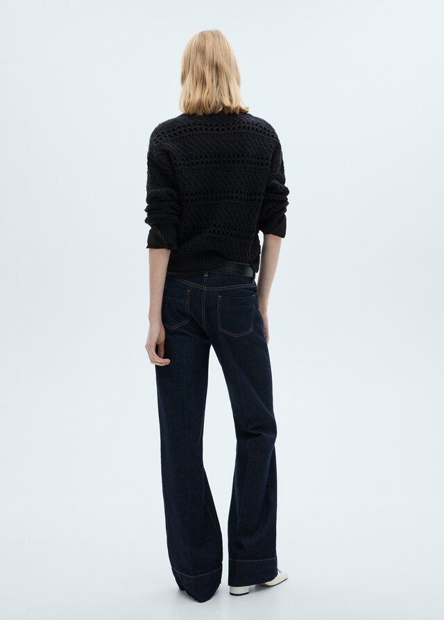 Mango Pullover mit Lochstrickmuster Outlet