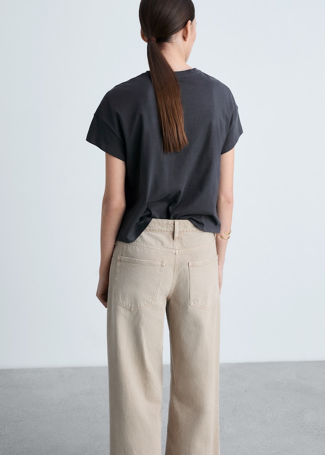 Mango Gemustertes Baumwoll-T-Shirt Valentinstagsangebot