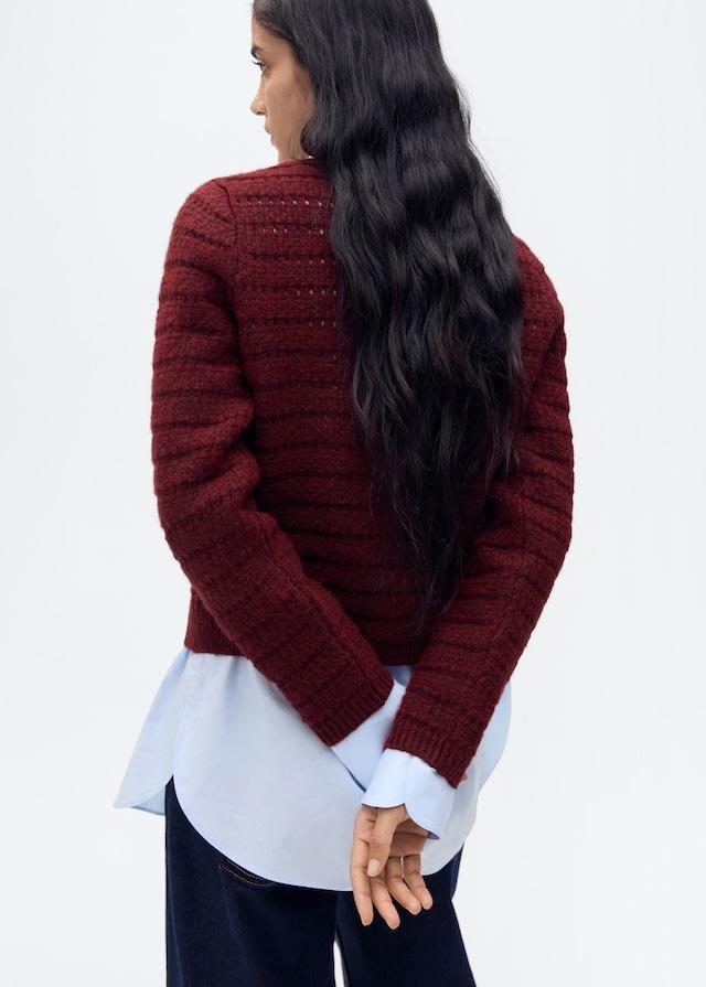 Mango Strickjacke mit Ajour-Details Vierteljährliche Förderung