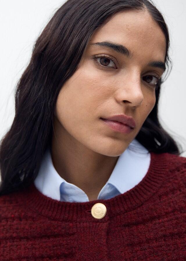Mango Strickjacke mit Ajour-Details Vierteljährliche Förderung