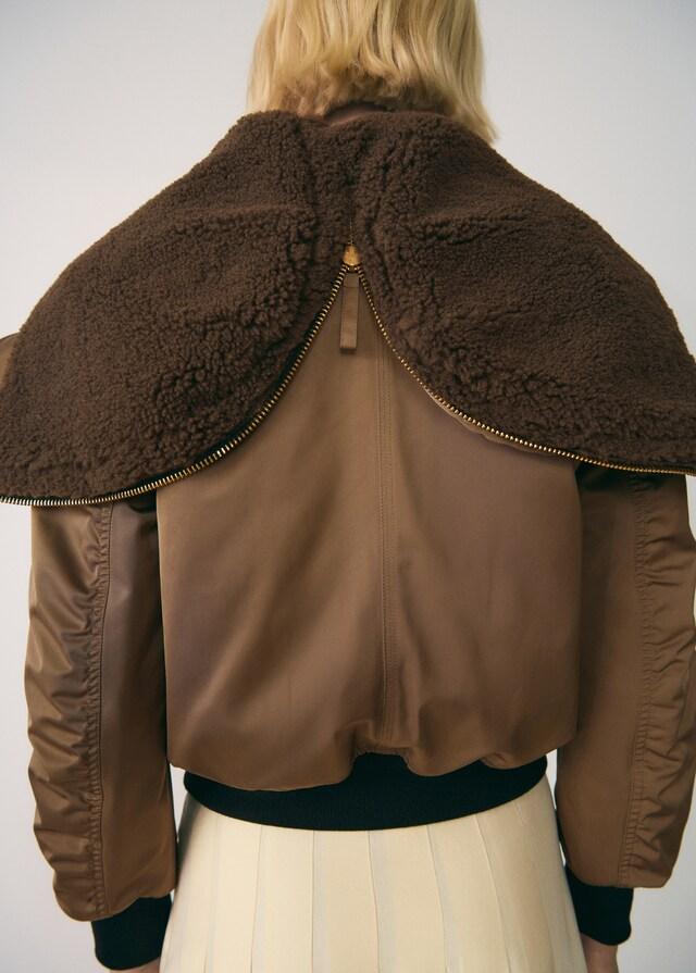 Mango Bomberjacke mit Shearling-Innenfutter Super Rabatt