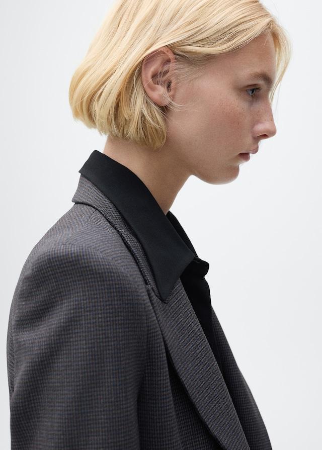 Mango Gerader Blazer mit Mikro-Hahnentrittmuster Angebote