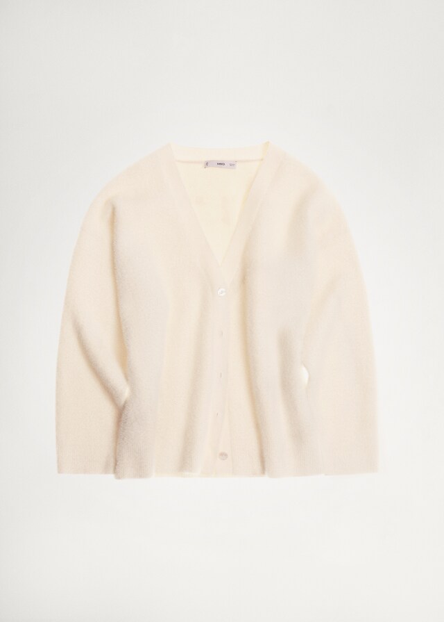 Mango Strickcardigan mit Fell-Effekt Schlussverkauf