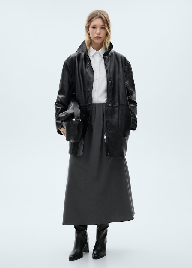 Mango Ausgestellter Faltenrock Fabrik Onlineshop