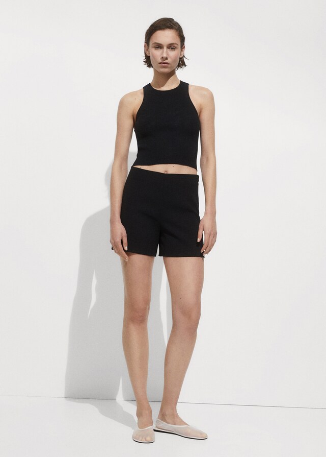 Mango Gerade Shorts mit mittlerer Bundhöhe Jubiläumsangebot