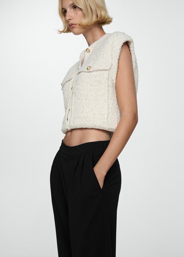 Mango Bermudashorts mit Bundfalten Top Angebot