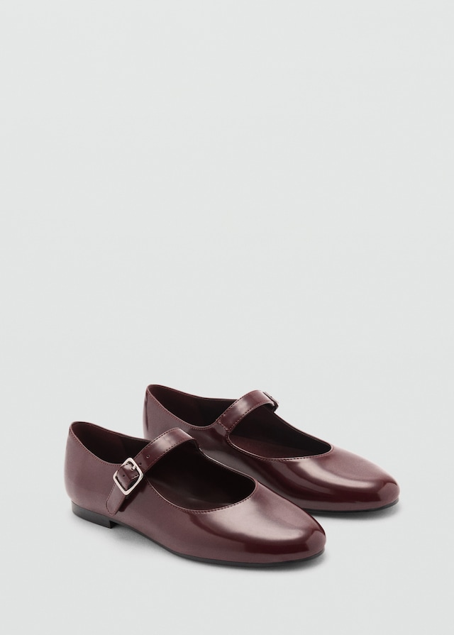 Mango Ballerinas mit Riemen in Lacklederoptik Tiefpreis