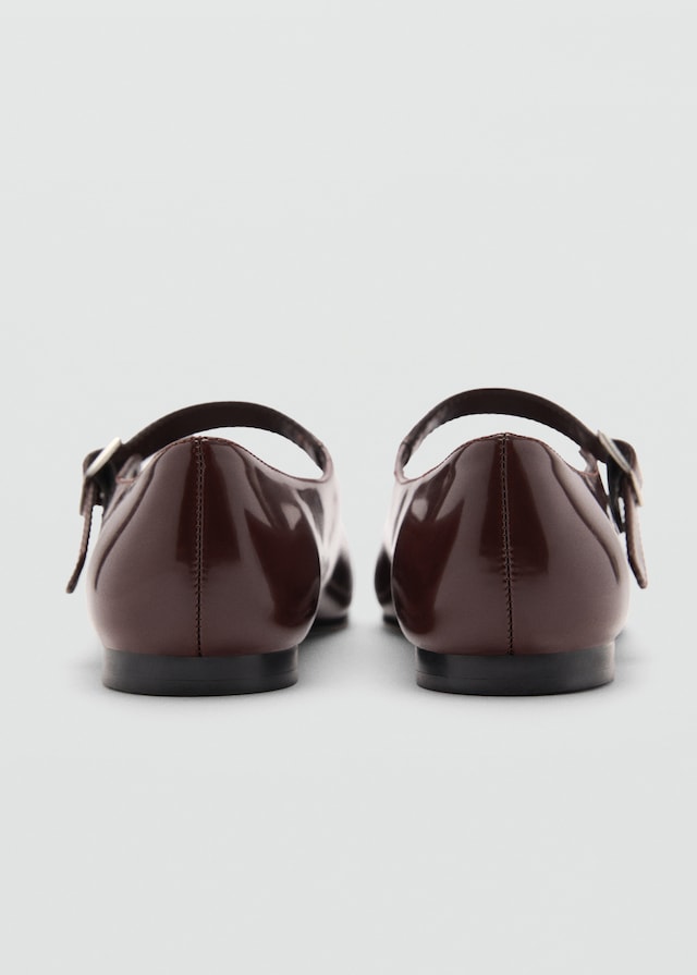 Mango Ballerinas mit Riemen in Lacklederoptik Tiefpreis