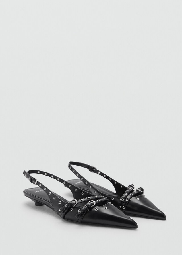 Mango Gestanzte Kitten-Heels Kostenlose Rückgabe