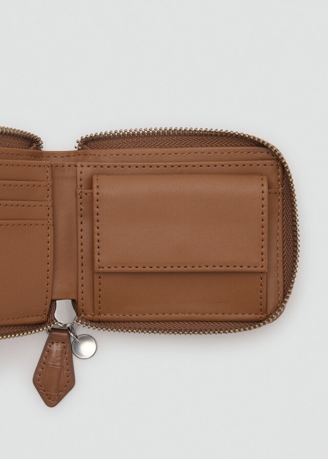 Mango Mini-Brieftasche mit Krokoleder-Effekt Zeitbegrenzte Promotion