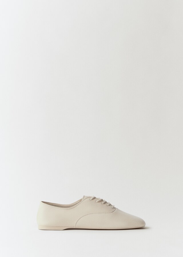 Mango Geschnürter Lederschuh Online