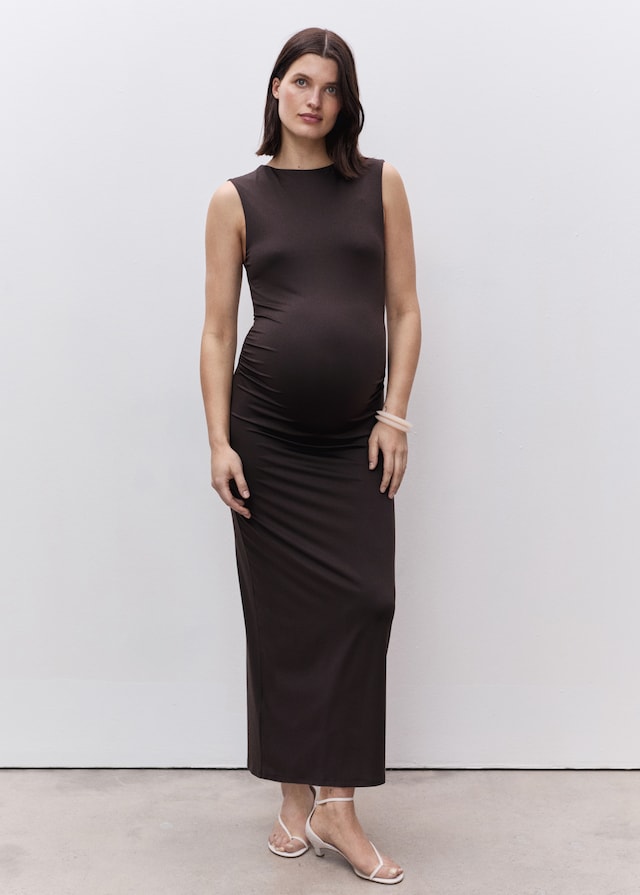 Mango Langes rückenfreies Kleid Günstiger Verkauf