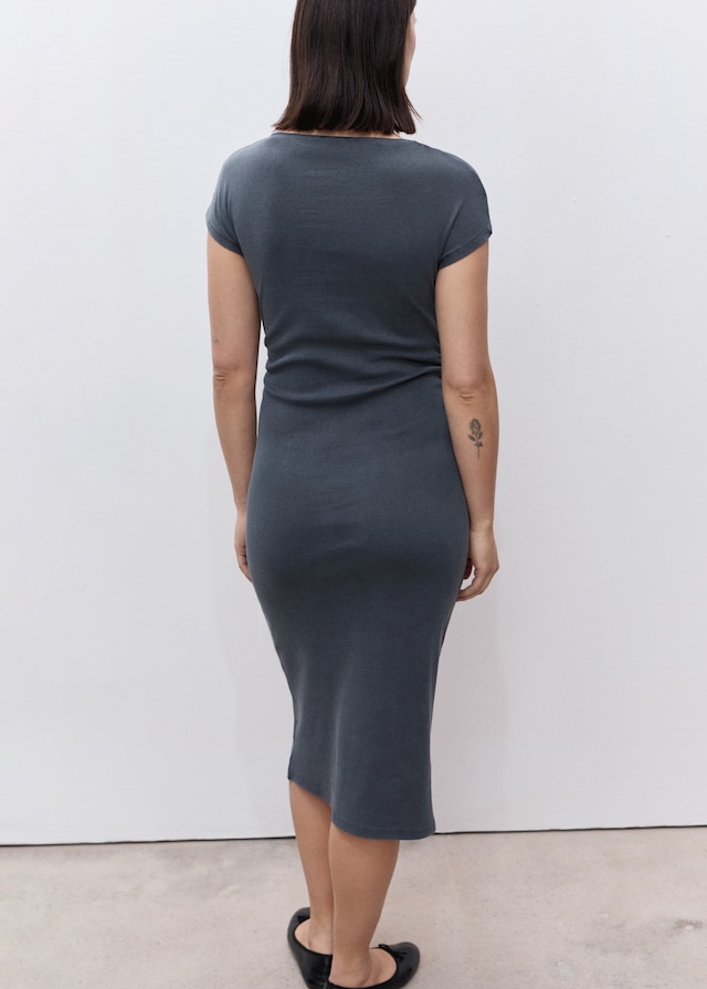 Mango Baumwollkleid mit seitlichen Raffungen Meist gekauft