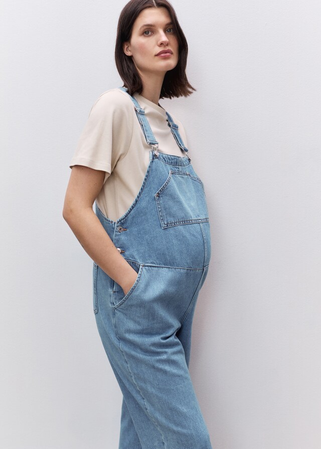 Mango Umstands-Latzhose aus Jeans Fabrik Onlineshop