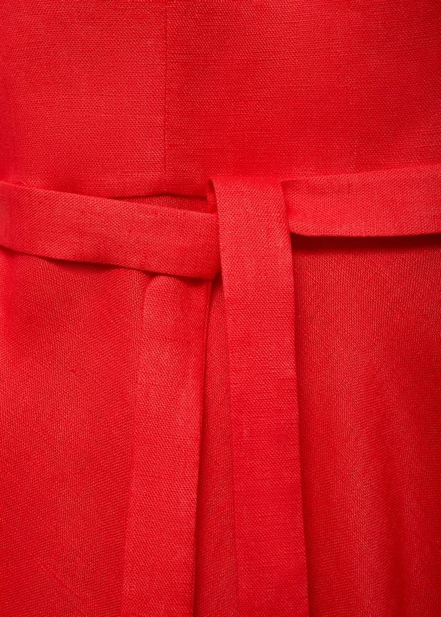 Mango Leinenkleid mit Schleife Super Sparpreis
