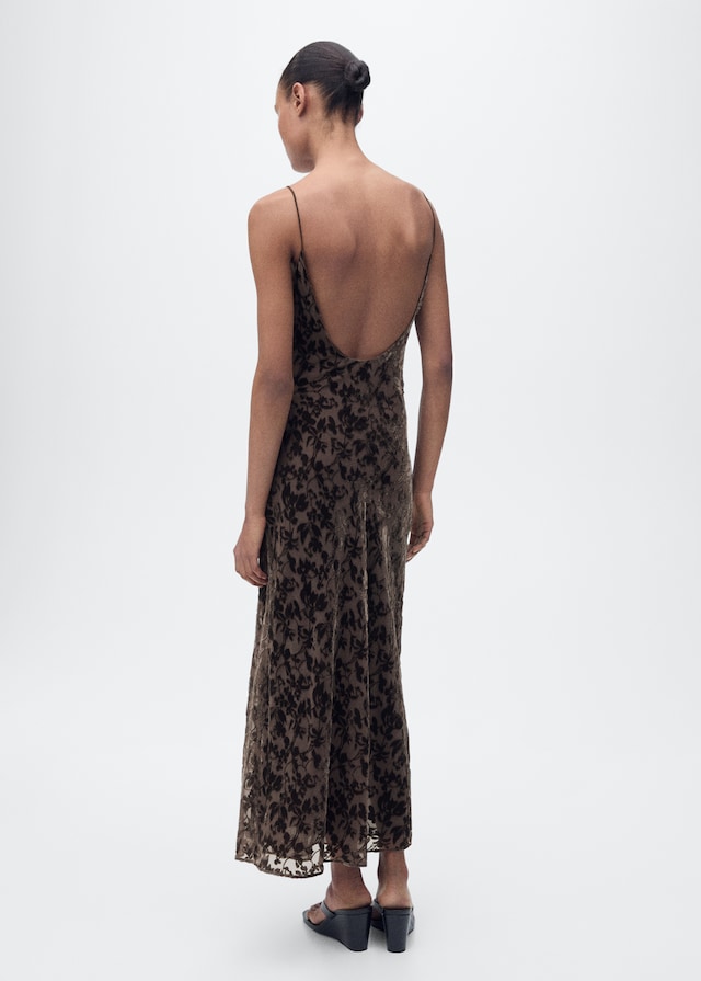 Mango Jaquard-Kleid mit Blumendessin Letzte 3 Tage