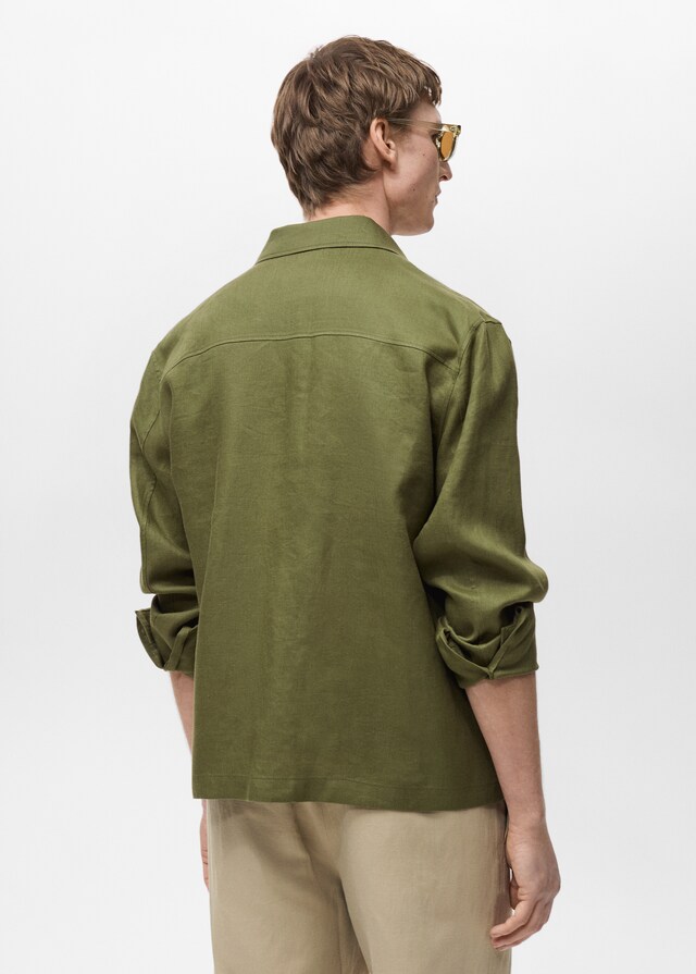 Mango Jacke aus 100 % Leinen mit Taschen Verkauf