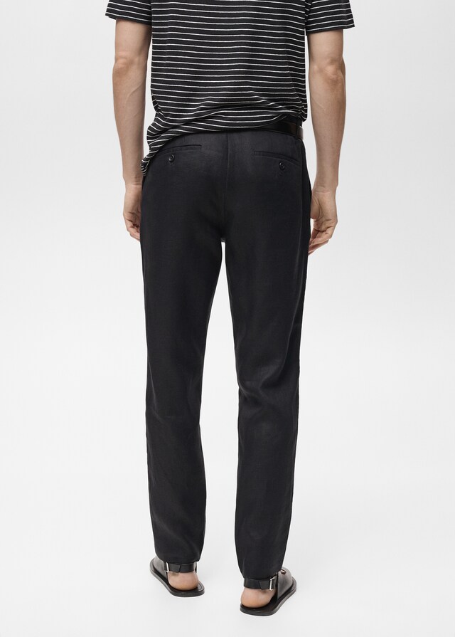 Mango Slim Fit-Hose aus 100 % Leinen Schlussverkauf