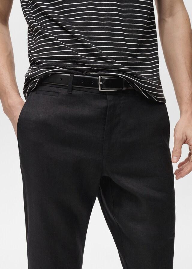 Mango Slim Fit-Hose aus 100 % Leinen Schlussverkauf