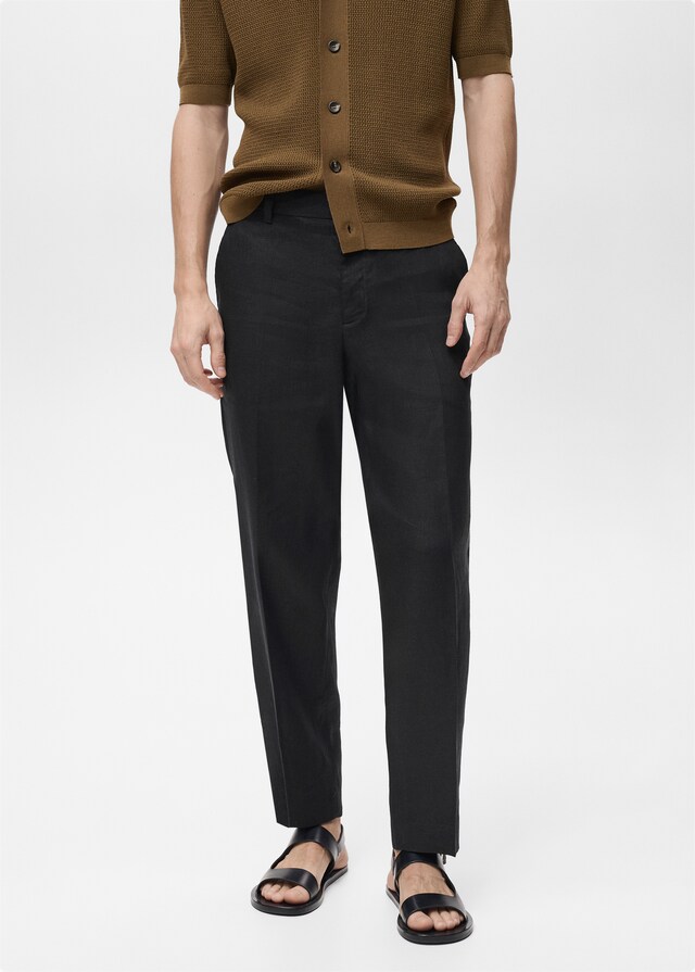 Mango Regular Fit-Hose aus 100 % Leinen Blitzverkäufe