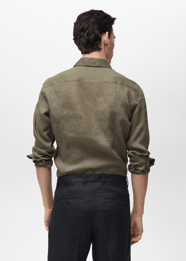 Mango Slim Fit-Hemd aus 100 % Leinen Sonderangebot