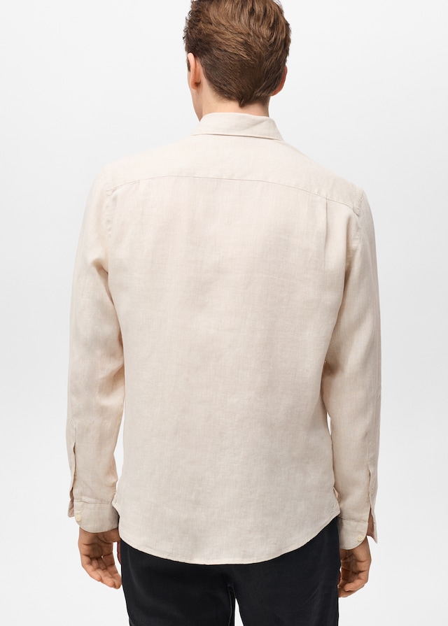 Mango Regular-Fit-Hemd aus 100 % Leinen Rabatt