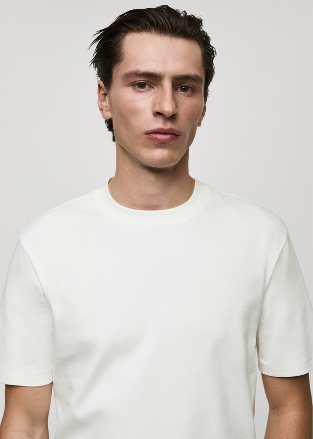 Mango Medium weight regular fit T-shirt Großer Ausverkauf