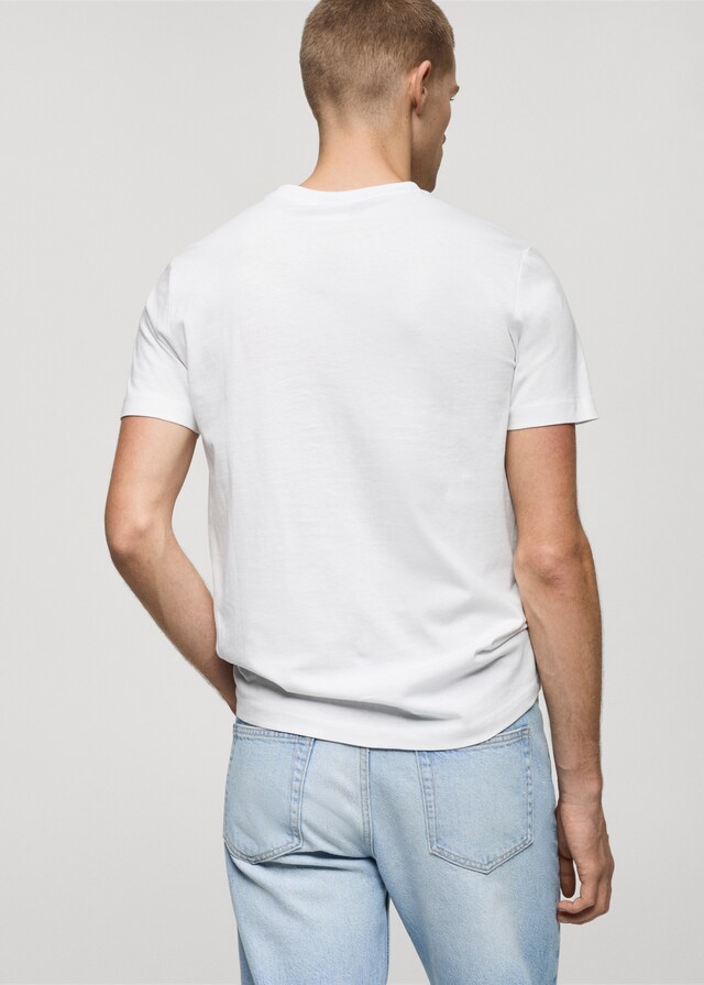 Mango Slim-Fit-T-Shirt aus 100 % Baumwolle Flash Sale