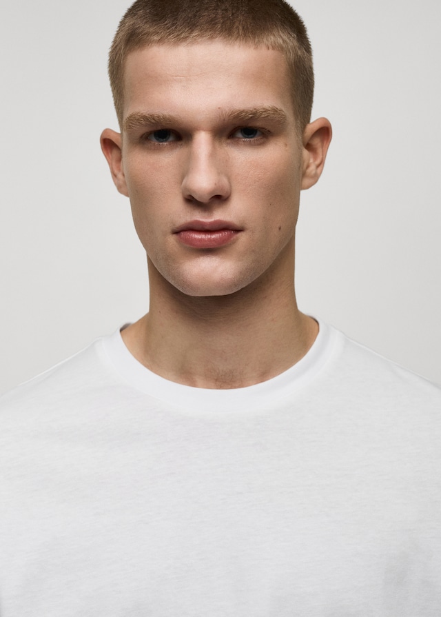 Mango Slim-Fit-T-Shirt aus 100 % Baumwolle Flash Sale