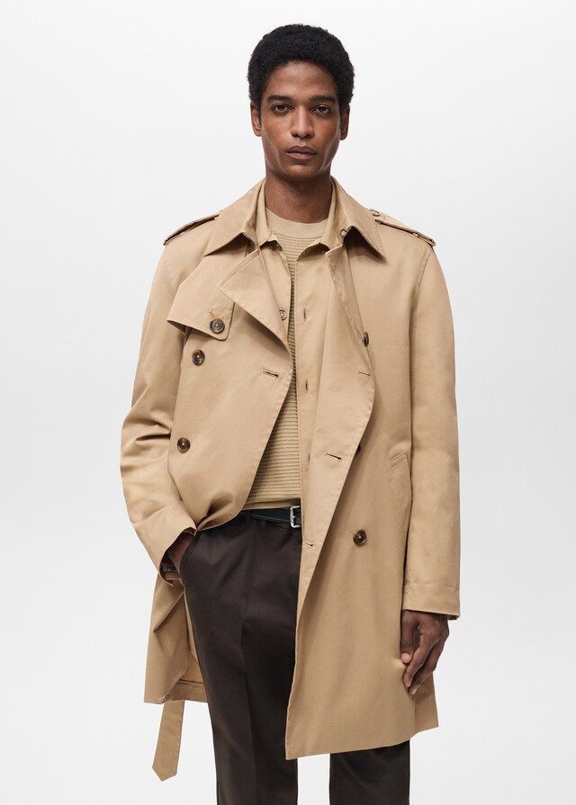 Mango Wasserabweisender Trenchcoat mit Gürtel Cyber Monday