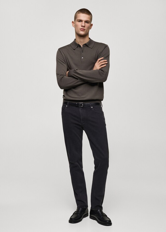 Mango Schwarze Slim Fit Jeans Jan Große Rabatte