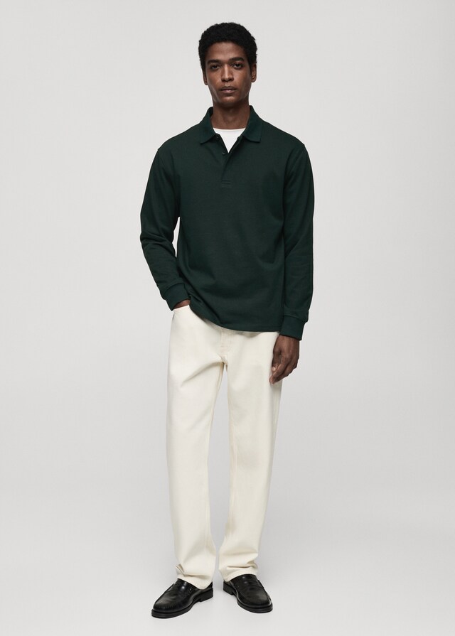 Mango Polo-Sweatshirt aus 100 % Baumwolle VIP-Rabatte