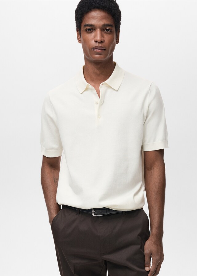 Mango Feinstrick-Poloshirt aus 100 % Baumwolle Tiefpreis